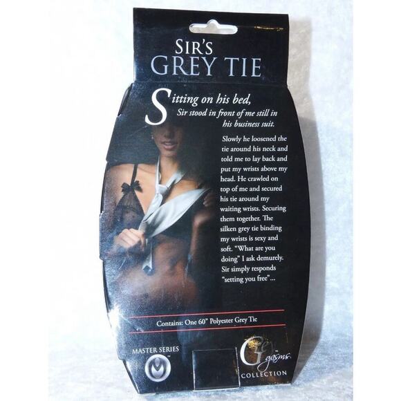 🦋B2G1🦋GREY GASMS-Sir’s Grey Satin Tie Women’s Wear Exotic Dance Bedroom Fantasy - Picture 3 of 4